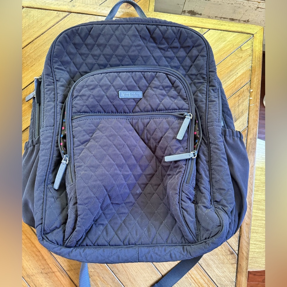 Large Vera Bradley Backpack (Navy)